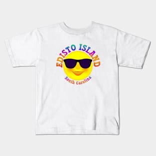 Colorful Cartoon Sun EDISTO ISLAND SOUTH CAROLINA Kids T-Shirt